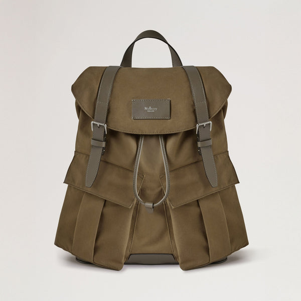MULBERRY Heritage Waxed Backpack in Dark Moss