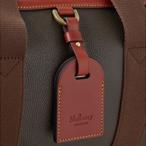 MULBERRY Heritage Day Clipper Eco Scotchgrain Holdall in Mole/Cognac