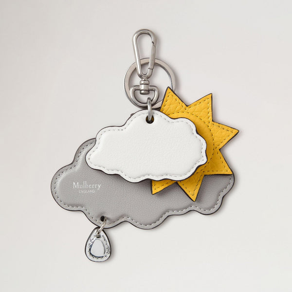 MULBERRY British Park Keyring in Sun & Clouds