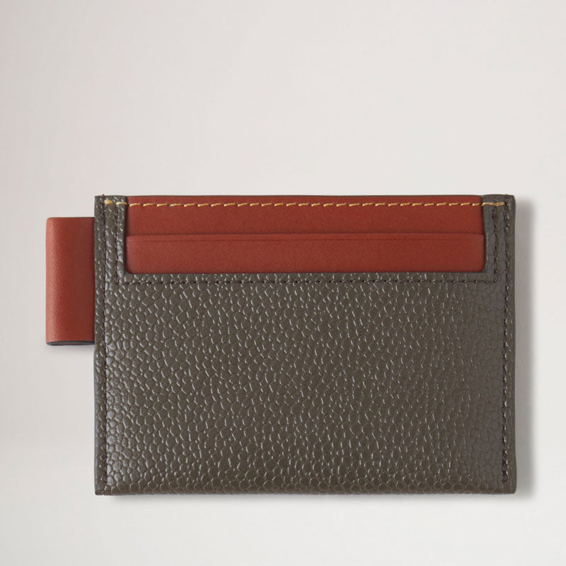 MULBERRY Credit Card Slip Eco Scotchgrain in Mole/Cognac
