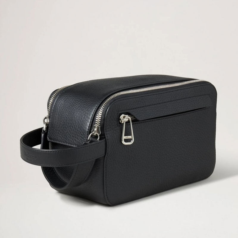 MULBERRY Double Zip Wash Case in Black