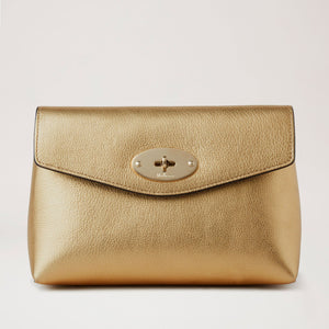 Darley Cosmetic Pouch in Soft Gold Foil