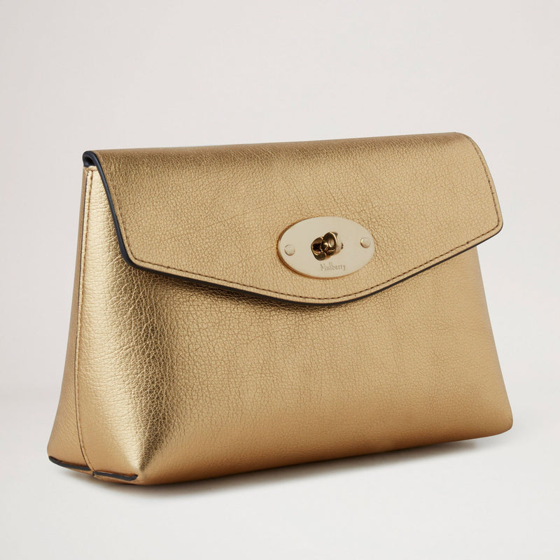 Darley Cosmetic Pouch in Soft Gold Foil