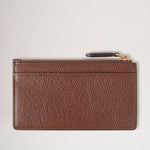 MULBERRY Zipped Long Card Holder Two-Tone Small Classic Grain in Oak
