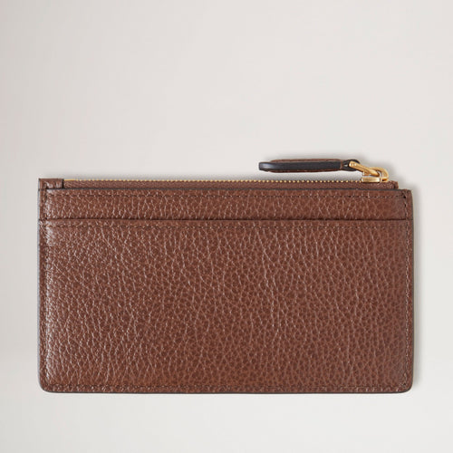 MULBERRY Zipped Long Card Holder Two-Tone Small Classic Grain in Oak