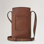 MULBERRY Clovelly Phone Pouch Micro Classic Grain in Bright Oak
