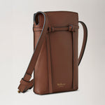 MULBERRY Clovelly Phone Pouch Micro Classic Grain in Bright Oak