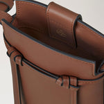 MULBERRY Clovelly Phone Pouch Micro Classic Grain in Bright Oak