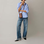 MULBERRY Clovelly Phone Pouch Micro Classic Grain in Bright Oak