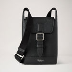 MULBERRY Chiltern Small Classic Grain Phone Pouch in Black
