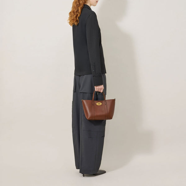MULBERRY Mini Bayswater Tote Two Tone Small Classic Grain in Oak