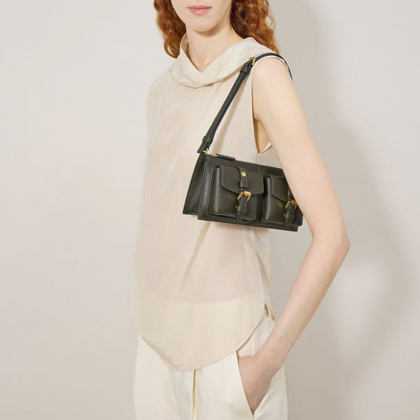 MULBERRY Mini Roxanne Shoulder Bag in Juniper Green Heritage NVT