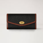 MULBERRY Darley Scotchgrain Wallet  in Black-Cognac