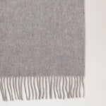 MULBERRY Small Solid Merino Wool Scarf in Light Grey Melange Merino Wool