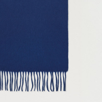 MULBERRY Small Solid Merino Wool Scarf in Stormy Blue Merino Wool