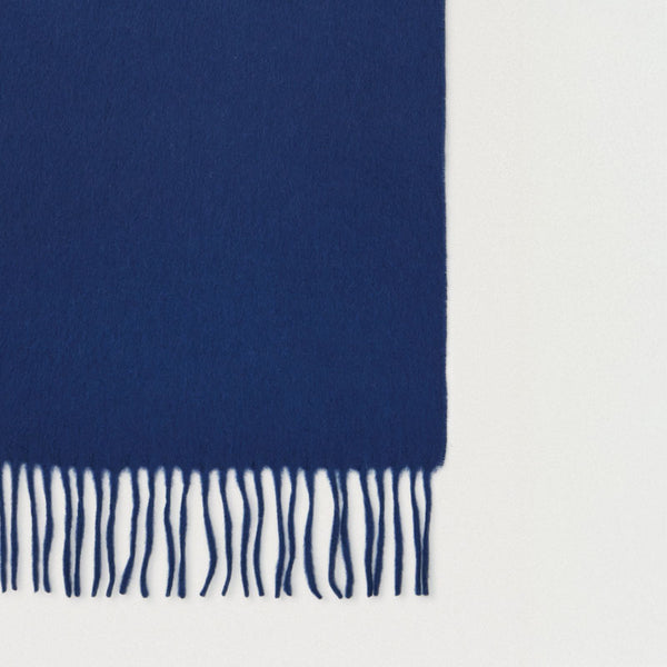 MULBERRY Small Solid Merino Wool Scarf in Stormy Blue Merino Wool