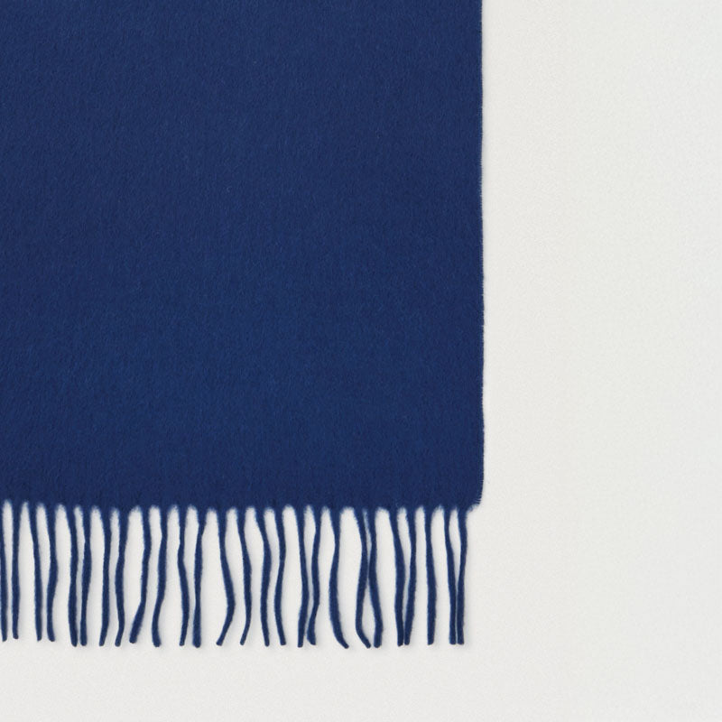 MULBERRY Small Solid Merino Wool Scarf in Stormy Blue Merino Wool