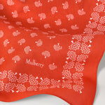 MULBERRY Small Square Scarf - Mulberry Tree in Coral Orange