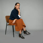 ESSKA Ginny Low Heeled Boots in Smoke Metallic