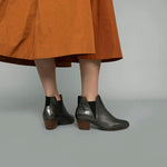 ESSKA Ginny Low Heeled Boots in Smoke Metallic