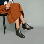 ESSKA Ginny Low Heeled Boots in Smoke Metallic