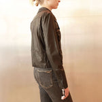 STUDIO KIN Grace Leather Biker Jacket in Black