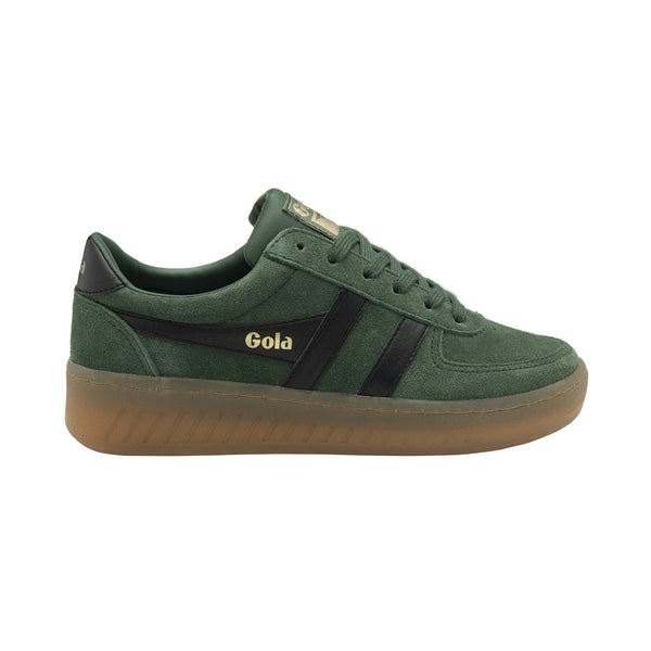 GOLA Grandslam Suede Trainer in Evergreen/Black/Gum