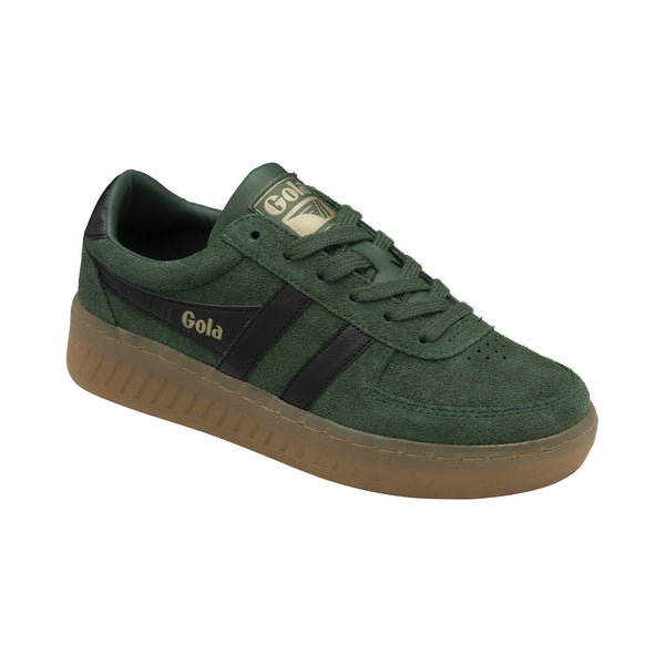 GOLA Grandslam Suede Trainer in Evergreen/Black/Gum