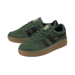 GOLA Grandslam Suede Trainer in Evergreen/Black/Gum