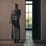 RABENS SALONER Anizette Grey Denim Fitted Dress in Washed Grey