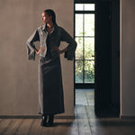 RABENS SALONER Anizette Grey Denim Fitted Dress in Washed Grey