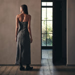 RABENS SALONER Anizette Grey Denim Fitted Dress in Washed Grey