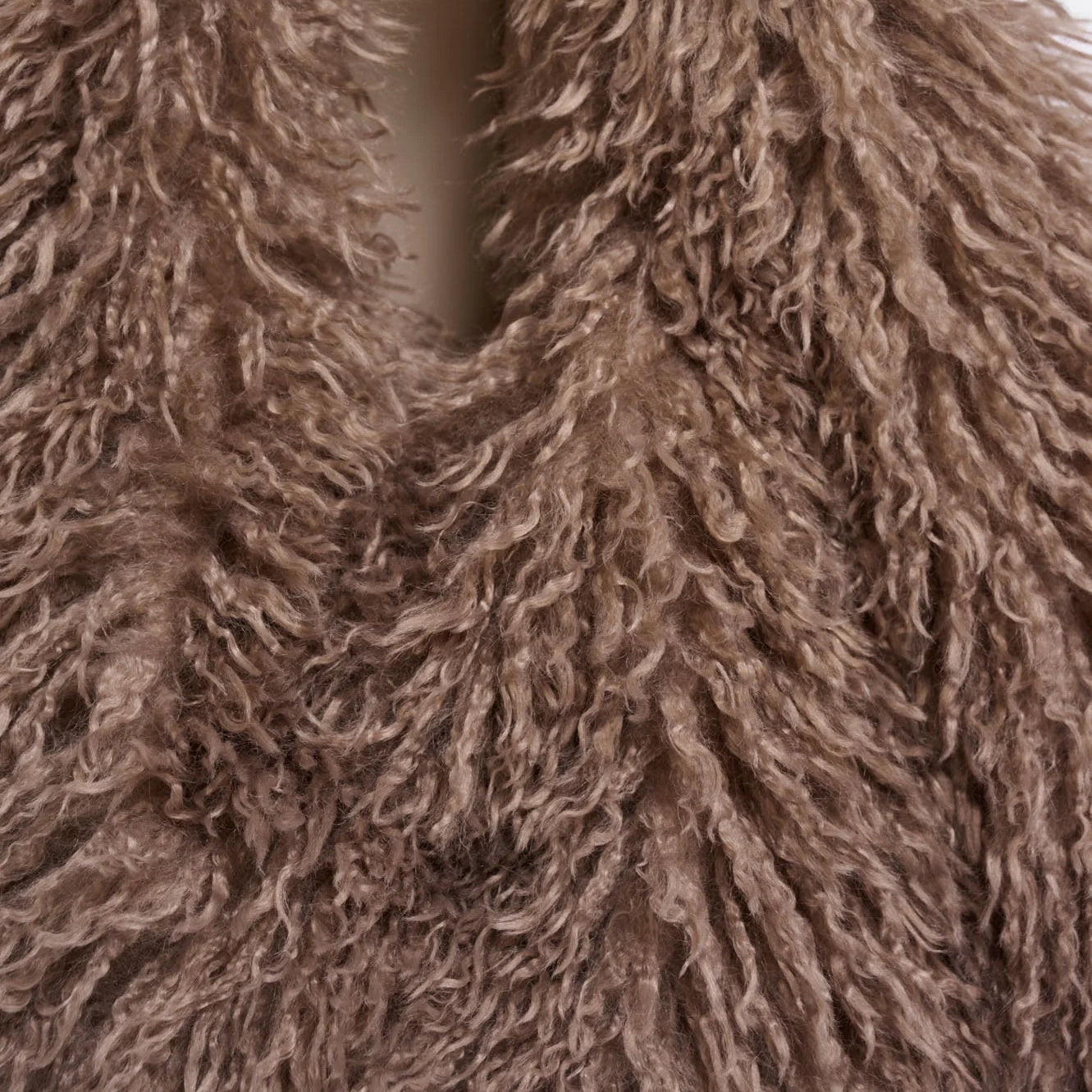 RINO & PELLE Gusta Faux Fur Shoulder Bag in Mocha Latte