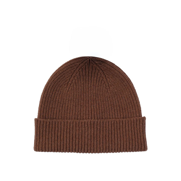 QUINTON & CHADWICK Lambswool Beanie Hat in Spaniel