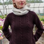 QUINTON & CHADWICK Angora Hooded Cowl in Moon