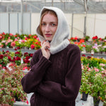 QUINTON & CHADWICK Angora Hooded Cowl in Moon