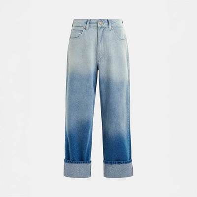 ESSENTIEL ANTWERP Habille Dip Dye Jeans in Aqua Blue