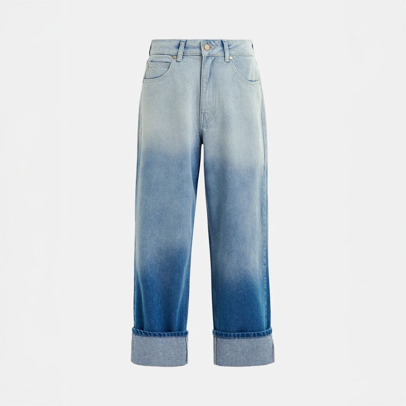 ESSENTIEL ANTWERP Habille Dip Dye Jeans in Aqua Blue