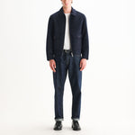 WAX LONDON Hamblin Double Face Check Wool Jacket in Navy