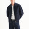 WAX LONDON Hamblin Double Face Check Wool Jacket in Navy