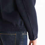WAX LONDON Hamblin Double Face Check Wool Jacket in Navy