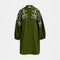 ESSENTIEL ANTWERP Hanana Embellished Shirt Dress in Kombu Green