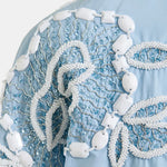 ESSENTIEL ANTWERP Hementine Embellished Shirt in Denim Blue