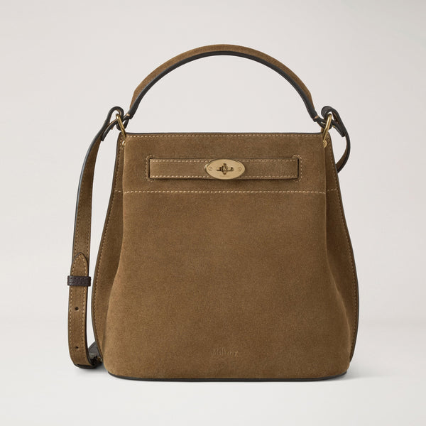 MULBERRY Islington Bucket Suede Handbag in Salcombe Sand