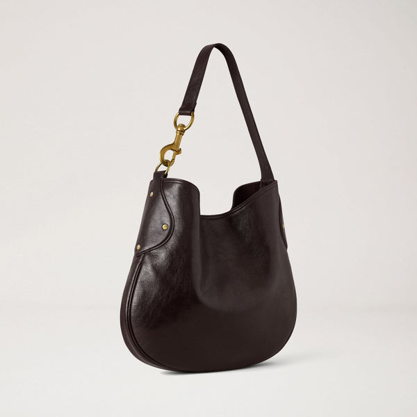 MULBERRY Hackney Shiny Buffalo Shoulder Bag in Ebony