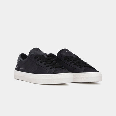 D.A.T.E Hill Low Vintage Calf Sneakers in Black