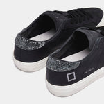 D.A.T.E Hill Low Vintage Calf Sneakers in Black