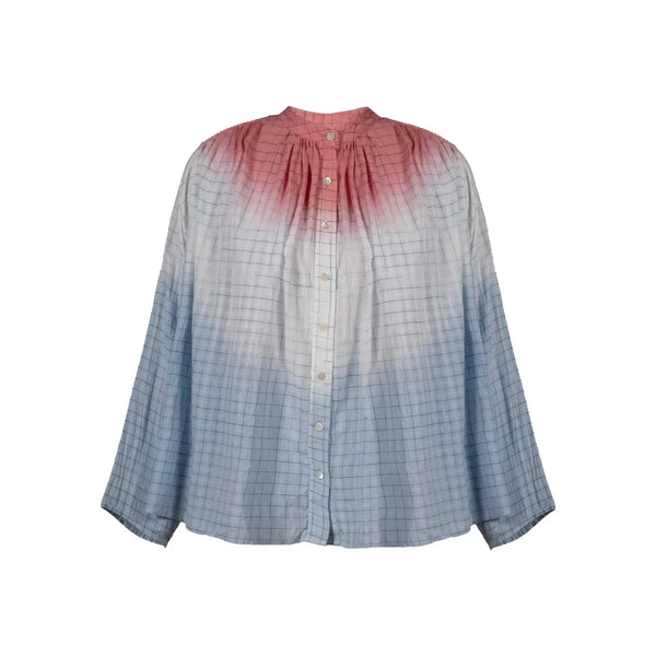 V DE VINSTER Himi Tye Dye Blouse in Light Blue