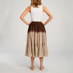 V DE VINSTER Himi Tye Dye Skirt in Cacao