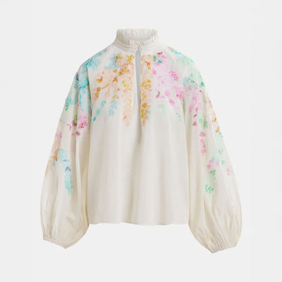 ESSENTIEL ANTWERP Hitrus Appliqued Detail Top in Off White